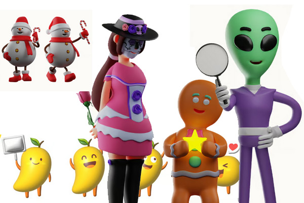 Personagens e Mascotes